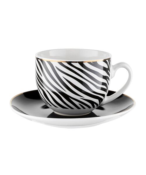 Filiżanka ze spodkiem Savana zebra 240 ml wielokolorowy