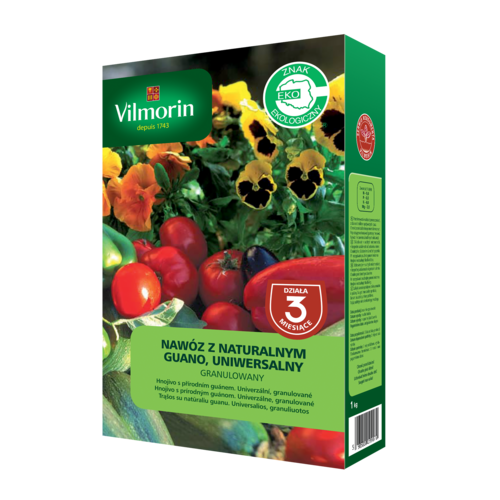 Nawóz z naturalnym guano uniwersalny do warzyw, drzew owocowych i roślin ozdobnych 1 kg Vilmorin Garden