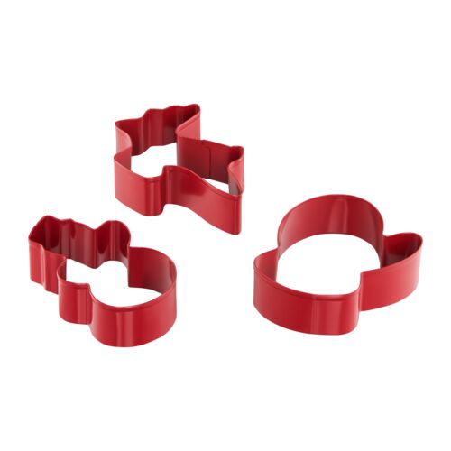 Wykrawaczki do pierniczków Noel czerwony/złoty renifer bałwan rękawica 3 sztuki AMBITION