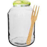 Słoik 4 l z kolorową zakrętką Ø100 z widelcem lub szczypcami