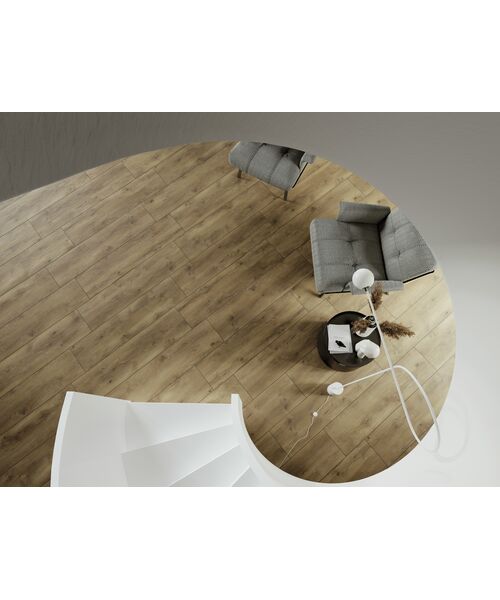Gres szkliwiony rektyfikowany Sigurd Wood Brown 30 x 120 cm