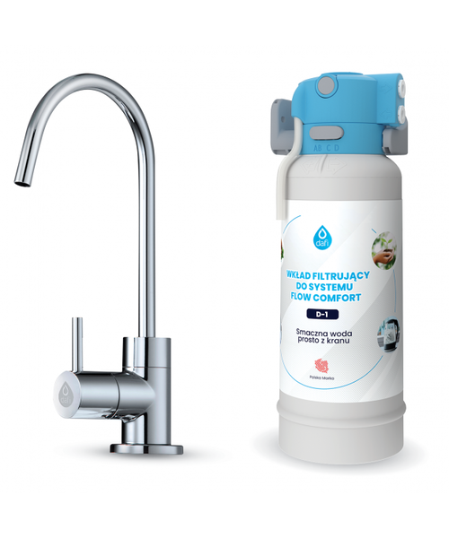 System filtrujący podzlewowy z małą wylewką Flow comfort Dafi
