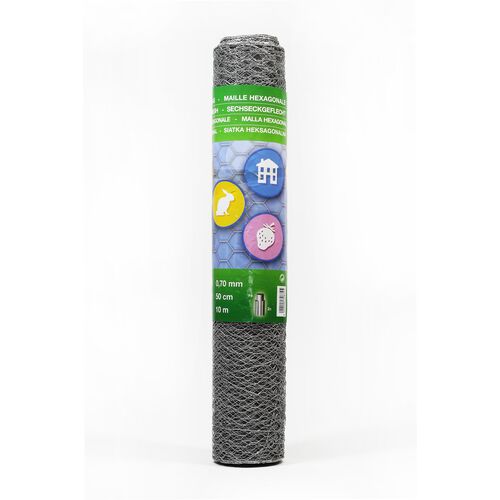 Produktbild von Drahtgeflecht 6-eckig Verzinkt 13 X 0,7 X 500 Mm – 5-m-Rolle – Für Zaun, Garten & Handwerk – Qualitätsware
