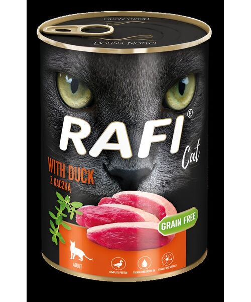 Karma mokra dla kotów RAFI z kaczką 400 g
