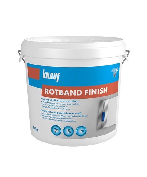 Gładź gotowa polimerowa biała Rotband Finish 18 kg Knauf