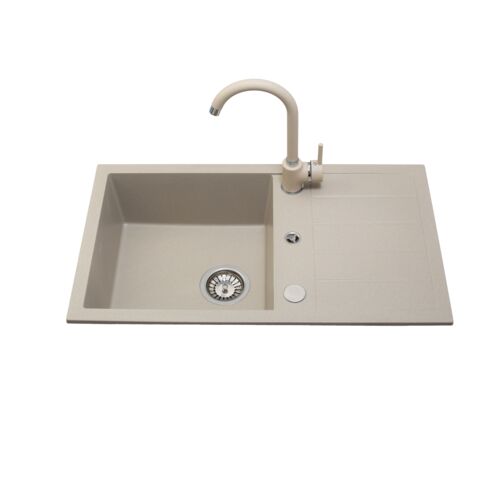 Zlewozmywak granitowy Fox New piasek 76 x 44 cm