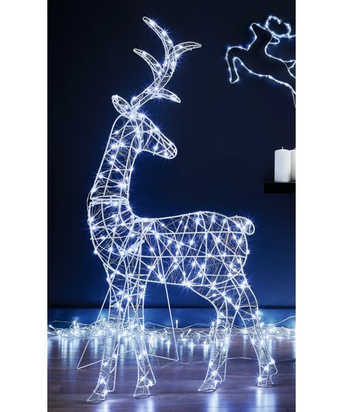 Renifer LED 78 x 8 x 117 cm 160LED zimny biały