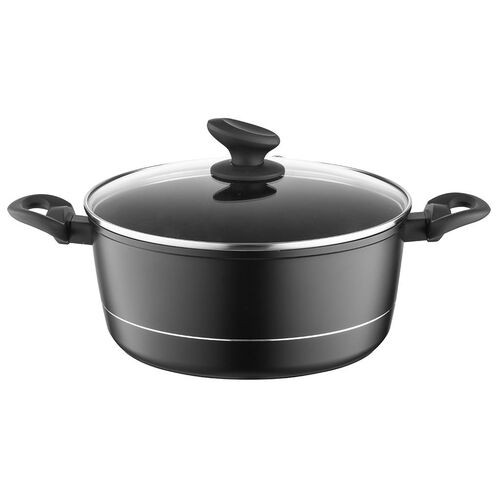 Garnek aluminiowy Delux z pokrywką 28 cm 6,5 l