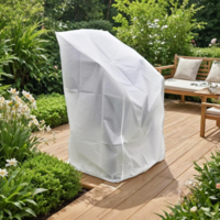 Pokrowiec na krzesła 125 x 50 x 30 cm biały