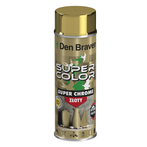 Lakier w aerozolu super chrom 400 ml złoty