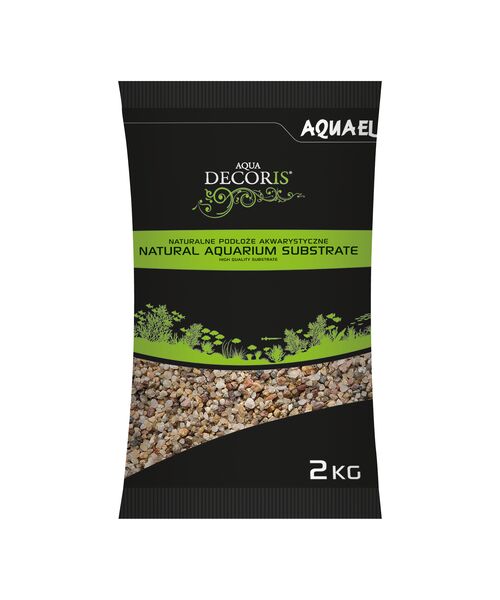 Żwirek akwariowy naturalny wielobarwny 1,4 - 2 mm, 2 kg Aquael