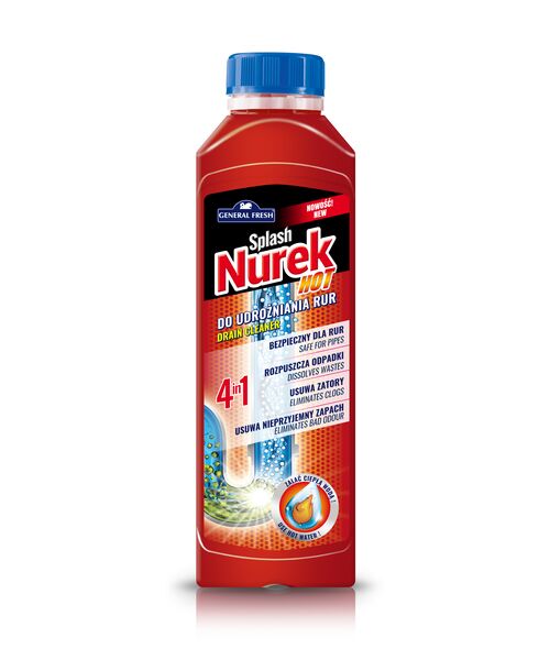 Środek do udrażniania rur, Nurek -hot, ciepła woda 400 g General Fresh