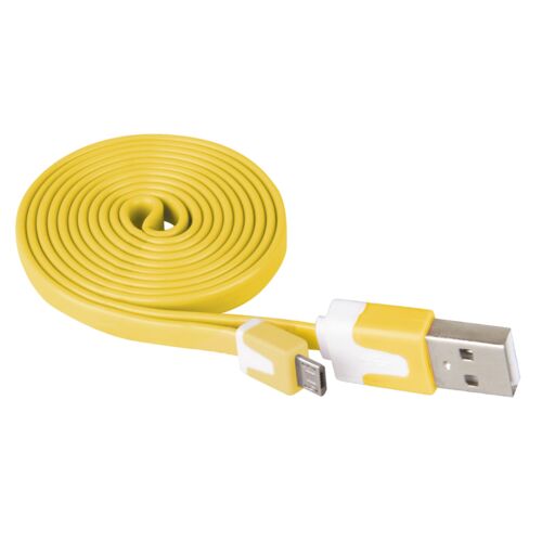 Przewód USB 2.0 wtyk A - wtyk micro B 1 m żółty