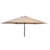 Parasol ogrodowy z wentylacją Market cappuccino 3 m