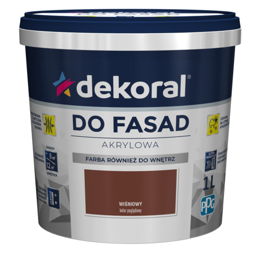 Akrylowa farba fasadowa Polinit wiśniowy 1 l