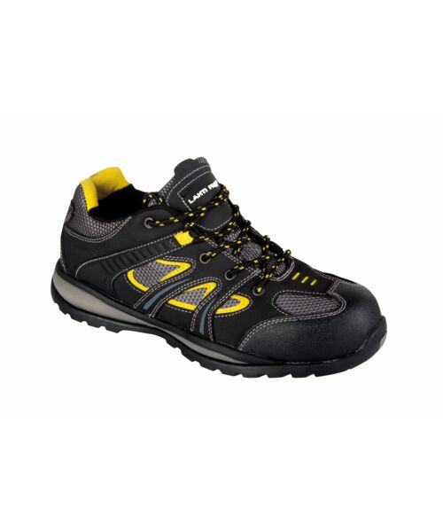 Półbuty obuwie bezpieczne LAHTI PRO L30403 nubuk/dzianina czarno-żółte 41