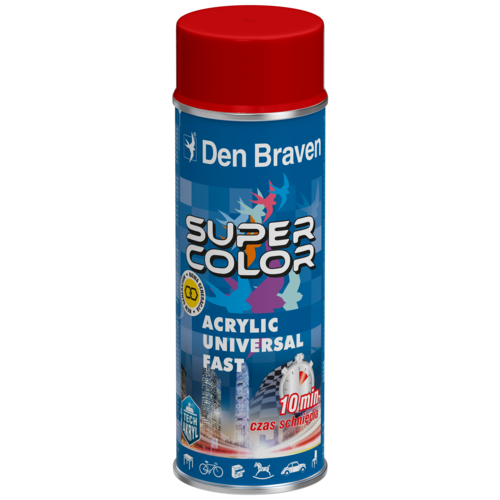 Lakier w aerozolu uniwersalny akrylowy 400 ml czerwony