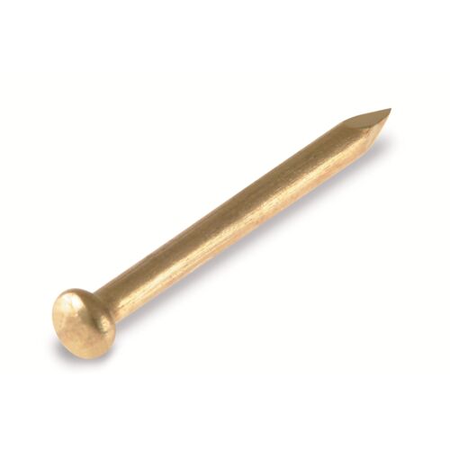 Gwóźdź 1,2 x 20 mm łeb półokrągły mosiądz