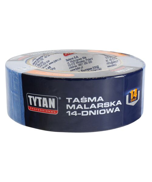 Taśma malarska 14-dniowa 30 mm x 50 m niebieski TYTAN PROFESSIONAL