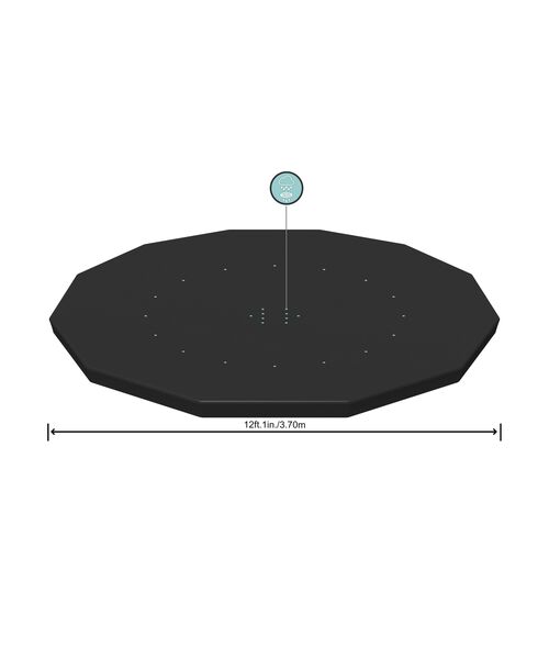 Basen stelażowy Ø366 x 76 cm z pokrywą i matą pod basen + zestaw naprawczy Bestway