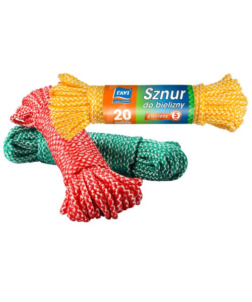 Sznur do bielizny pleciony 5 mm 20 mb Ravi
