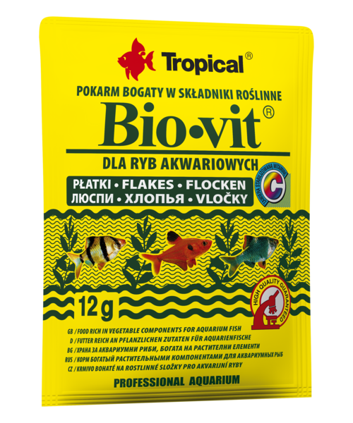 Pokarm dla ryb Bio-Vit płatek 12 g torebka Tropical