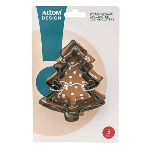 Wykrawacze do ciastek Choinka zielony 3 szt.