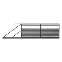 Brama przesuwna Daniel antracyt 600 x 150 cm lewa Polbram