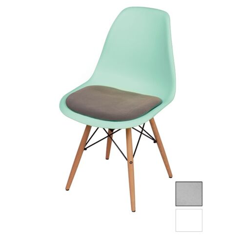 Krzesło z poduszką szare