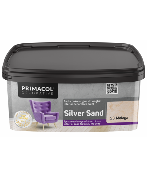 Farba dekoracyjna Silver Sand Malaga S3 1 l Primacol Decorative