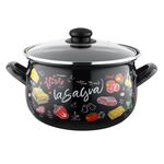 Garnek emaliowany Pyza Lasagna z pokrywką 20 cm 4,2 l
