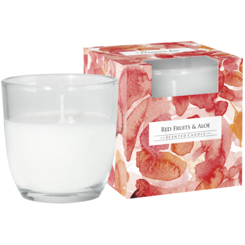 Świeca zapachowa w szkle SN75b czerwone owoce/aloes Bispol
