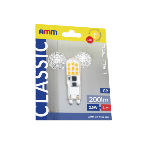 Żarówka LED AMM-G9-2,5W-WW