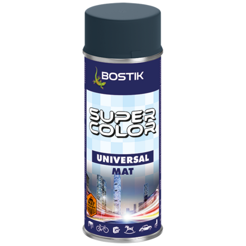 Lakier uniwersalny SUPER COLOR 400 ml antracyt mat BOSTIK