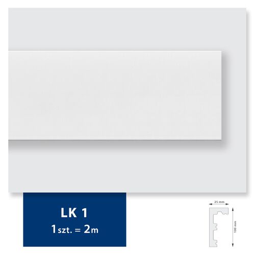 Listwa karniszowa LK-01 200 x 10 cm biała