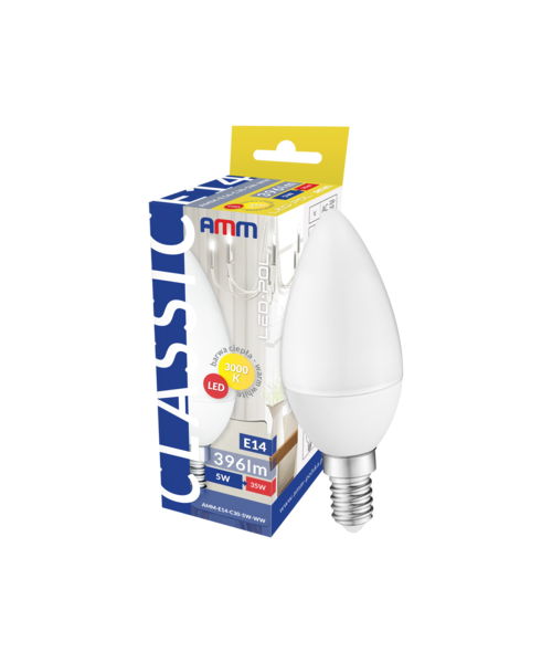 Żarówka LED AMM-E14-C30-5W-WW