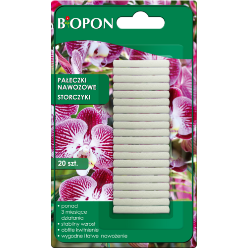 Pałeczki nawozowe do storczyków 20 sztuk Bopon