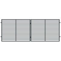 Brama dwuskrzydłowa Leon ocynk antracyt struktura 400 x 150 cm Polbram