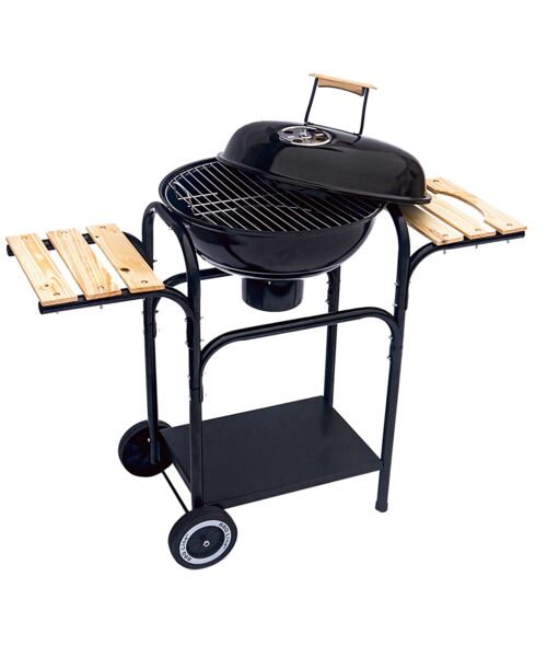 Grill kulisty z pokrywą i 3 półkami
