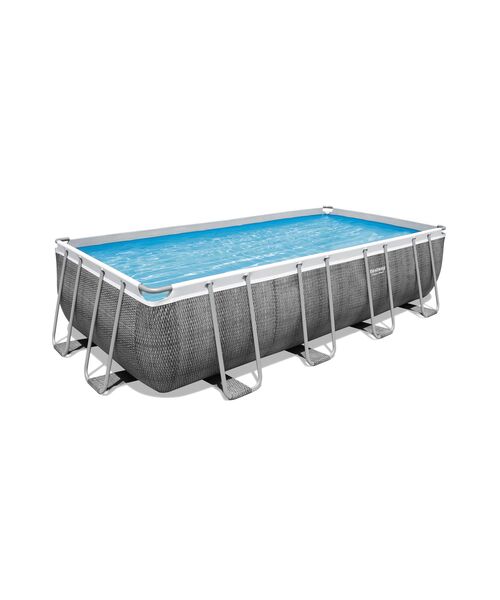 Basen stelażowy prostokątny 488 x 244 x 122 cm z pompą, drabinką, dyspenserem i pokrywą Bestway