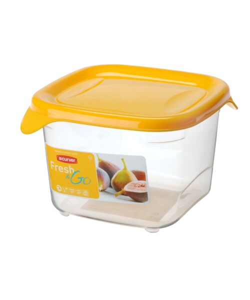 Pojemnik kwadratowy FG 0,45 l żółty