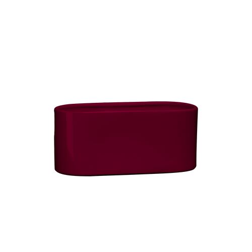 Osłonka ceramiczna ogródek storczyk 32 x 16,5 cm bordowy połysk symbol 649