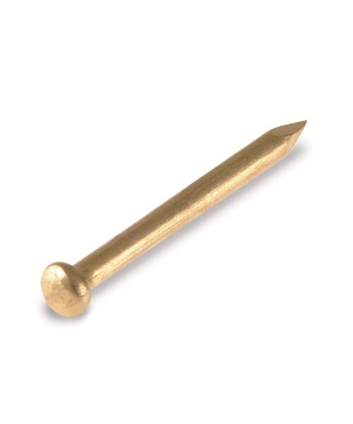 Gwóźdź 1,2 x 20 mm łeb półokrągły mosiądz