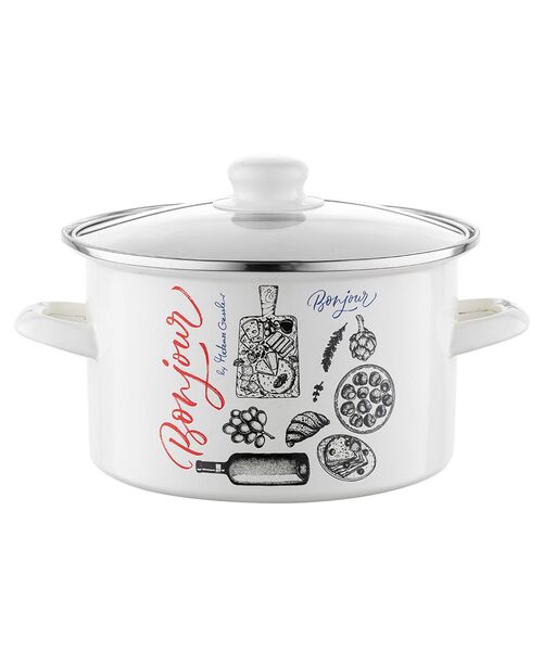 Garnek emaliowany prosty z pokrywką Bonjour 22 cm 4,8 l