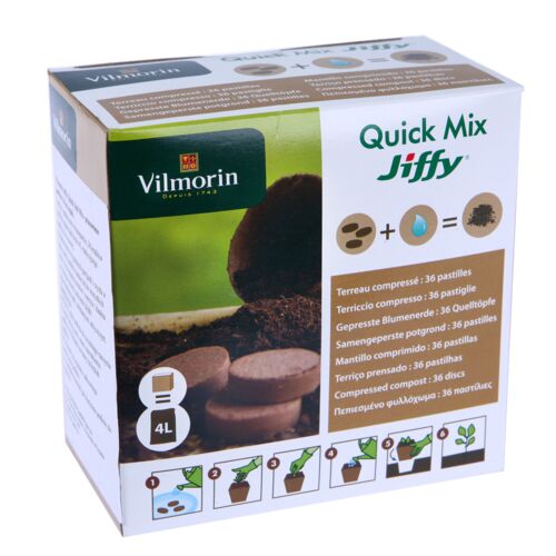 Prasowane podłoże Quick Soil Mix Jiffy 36 sztuk Vilmorin Garden