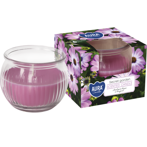 Świeca zapachowa w szkle SN69-365 18 h tajemniczy ogród Bispol