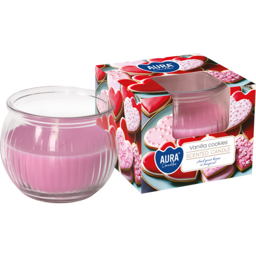 Świeca zapachowa w szkle SN69-436 18 h waniliowe ciastko Bispol