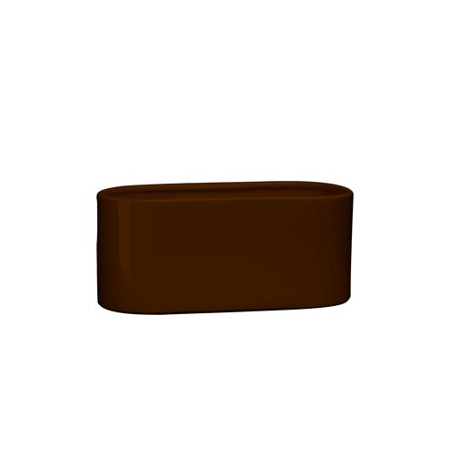 Osłonka ceramiczna ogródek storczyk 32 x 16,5 cm brąz połysk symbol 649