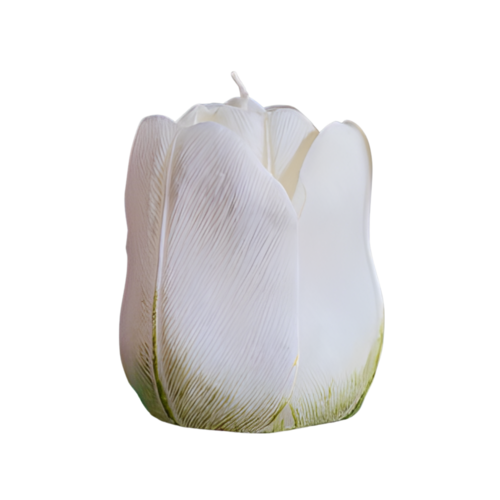 Świeca zapachowa tulipan 9 x 10 cm biała