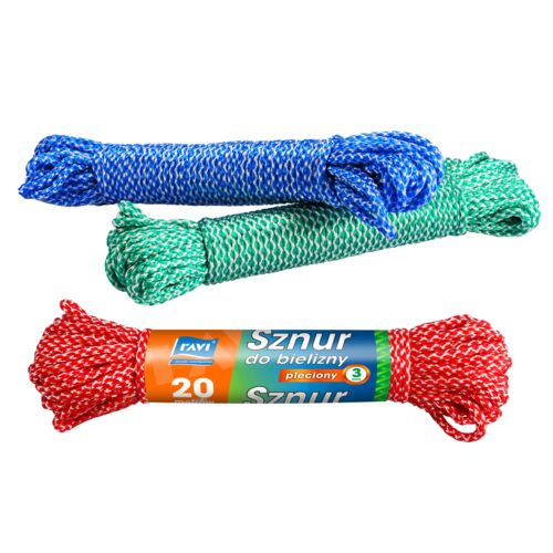 Sznur do bielizny pleciony 3 mm 20 mb Ravi
